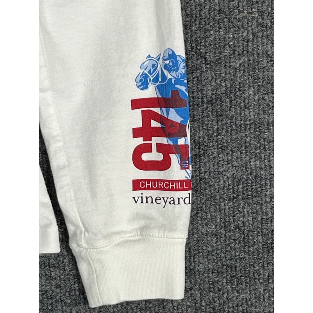 Vineyard Vines Mens Kentucky Derby 145th LS T-Shirt Long Sleeve Pocket Tee XS - Picture 3 of 8